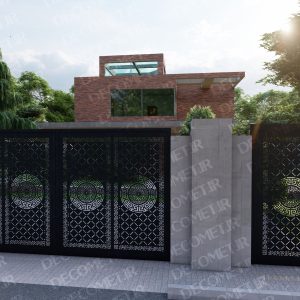 درب پارکینگ فلزی CNC کد 111