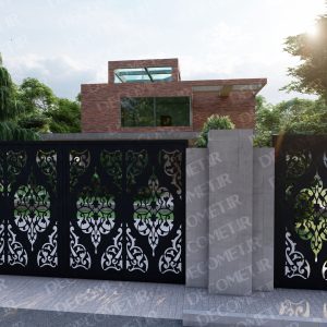 درب پارکینگ فلزی CNC کد 117