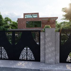 درب پارکینگ فلزی CNC کد 118