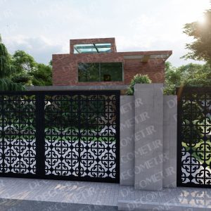 درب پارکینگ فلزی CNC کد 123