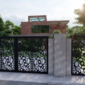درب پارکینگ فلزی CNC کد 126