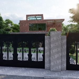 درب پارکینگ فلزی CNC کد 103