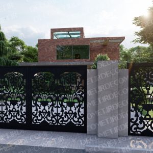درب پارکینگ فلزی CNC کد 104
