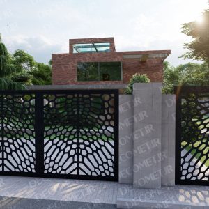 درب پارکینگ فلزی CNC کد 125