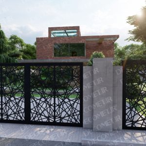 درب پارکینگ فلزی CNC کد 135