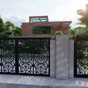 درب پارکینگ فلزی CNC کد 137