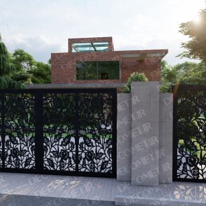 درب پارکینگ فلزی CNC کد 139
