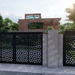 درب پارکینگ فلزی CNC کد 140