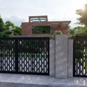 درب پارکینگ فلزی CNC کد 141