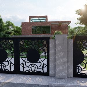 درب پارکینگ فلزی CNC کد 146