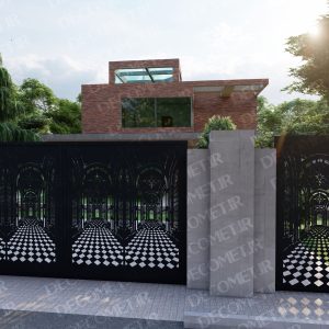 درب پارکینگ فلزی CNC کد 147