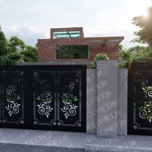 درب پارکینگ فلزی CNC کد 148
